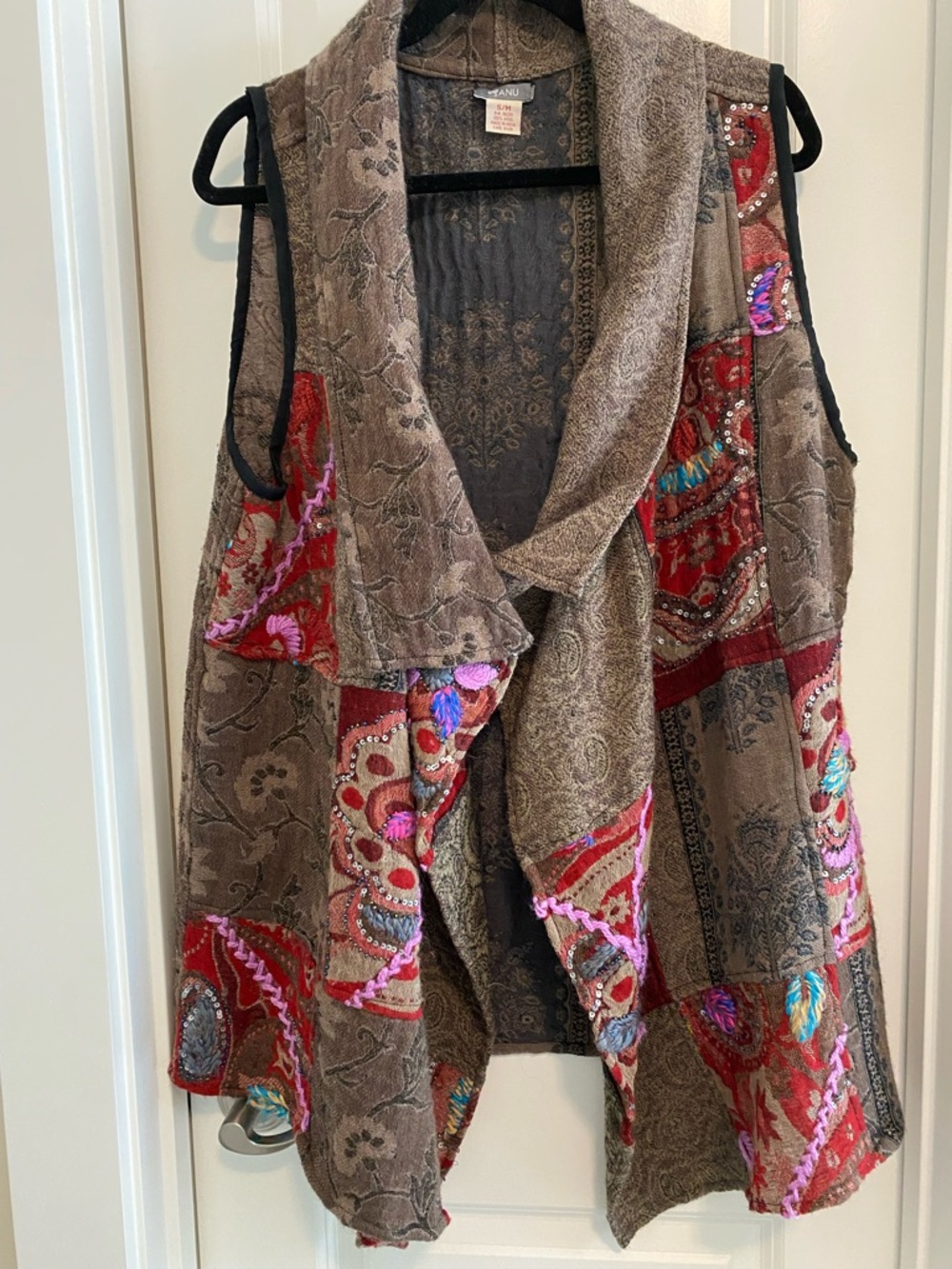 ANU Boho Embroidered Patchwork Vest